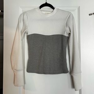 Two tone sweater top